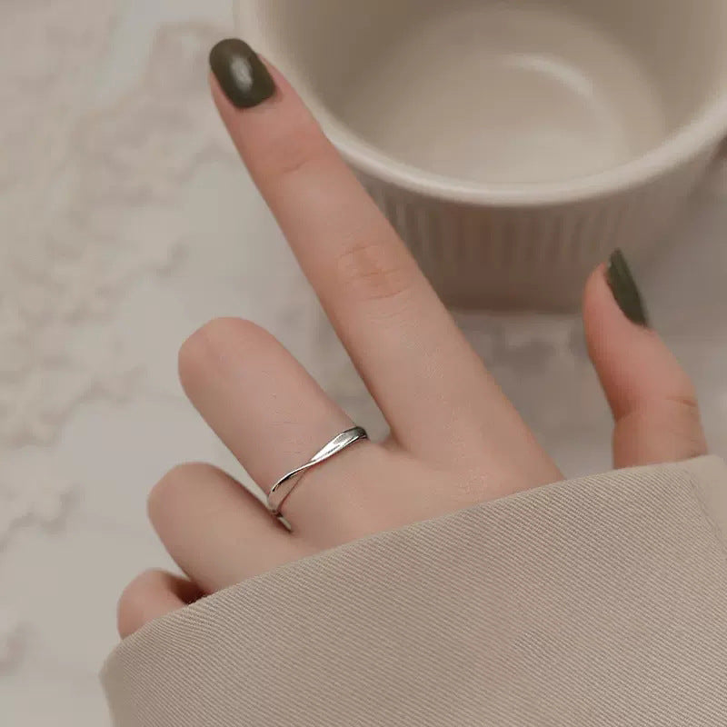 Women's & Men's Strip Couple Pair Of Light Luxury Rings