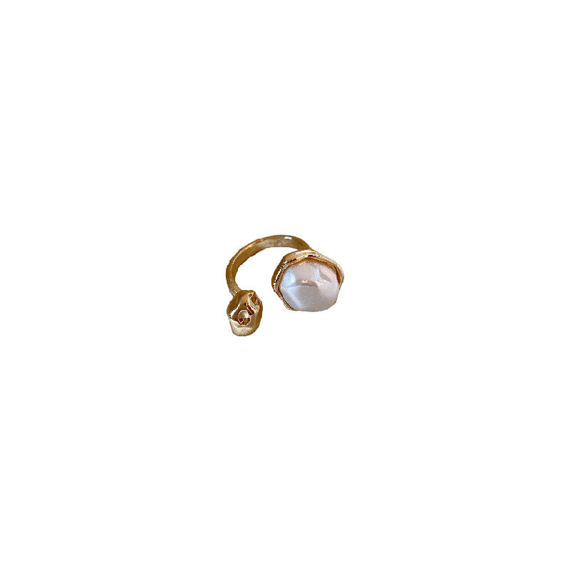 Women's Open-end Pearl Design Index Finger Fashion Ring