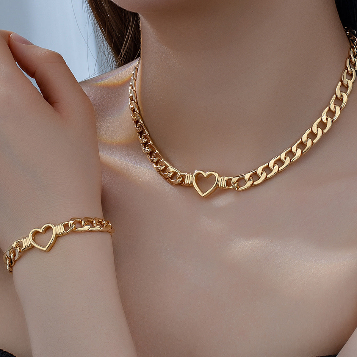 Of Simple Graceful Hollowed Heart Shape Necklaces