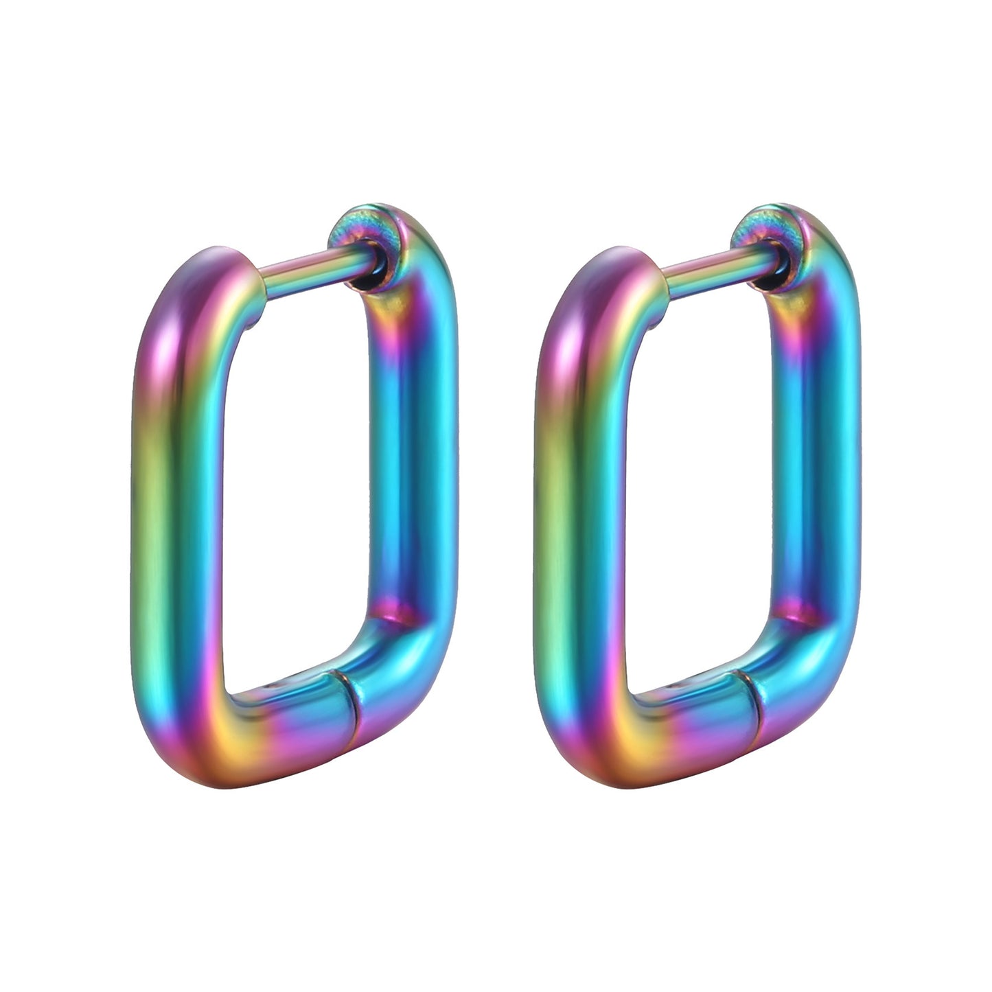 Geometric Shaped Stainless Steel Clip Trendy Fashion Five-pointed Star Peach Ear Buckle