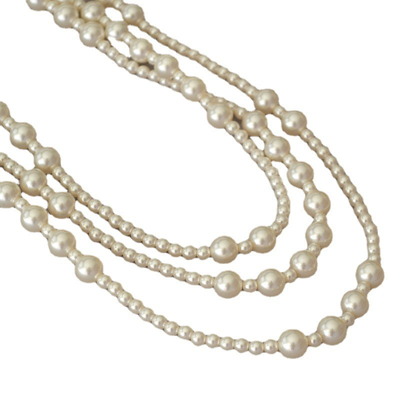 Large Small Pearls Interval Irregular Long Necklaces