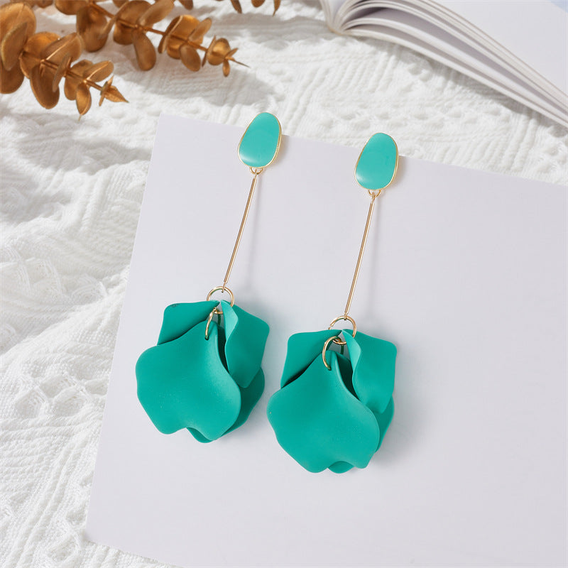 Summer Flower High Profile Fashion Petal Earrings