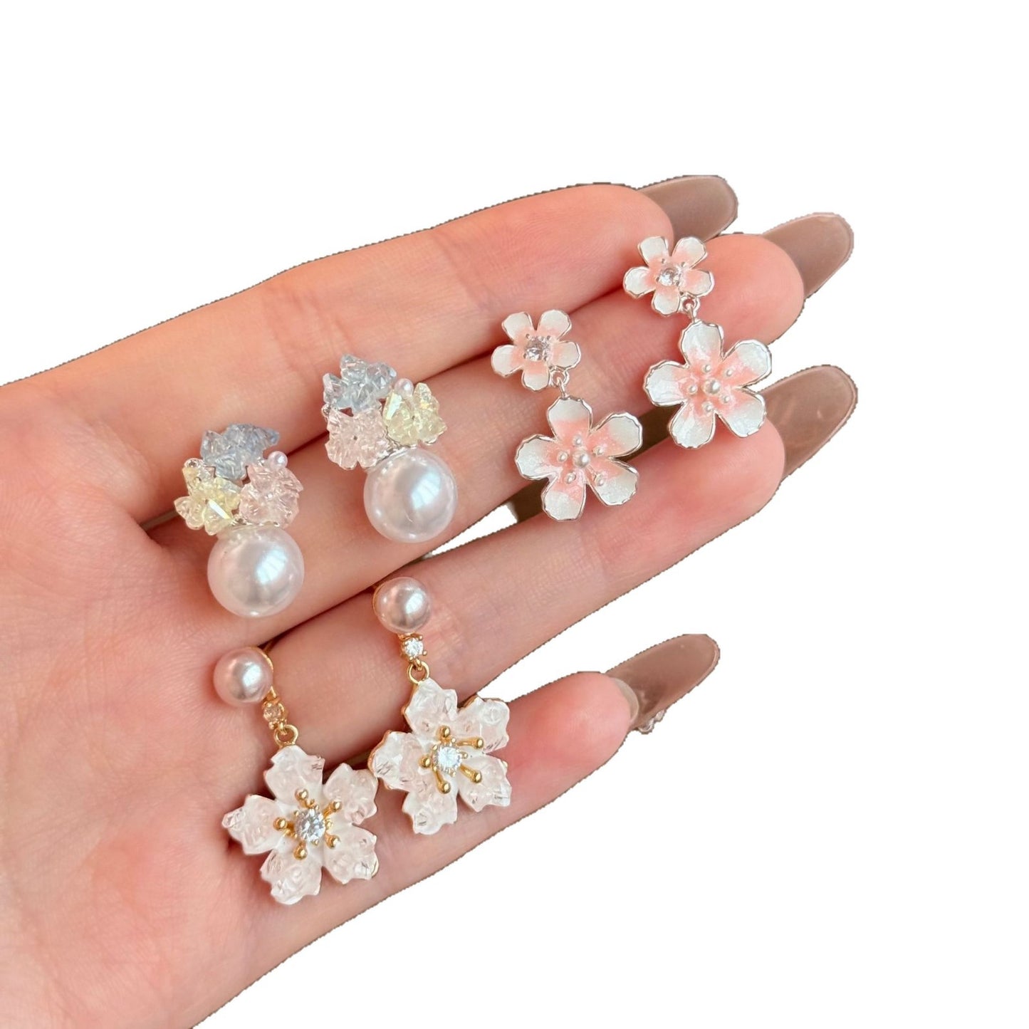 Fairy Sweet Elegant Flower Niche Design Girly Style Earrings