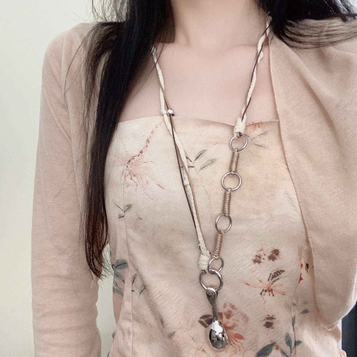 Women's Long Feather Retro Ethnic Personality Sweater Necklaces