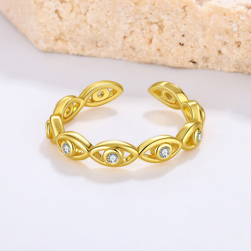 Fashion Personality Devil's Eye Blue Eyes Open Rings