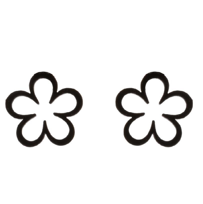 Lotus Ear Bone Hollow Origami Stainless Stud Earrings