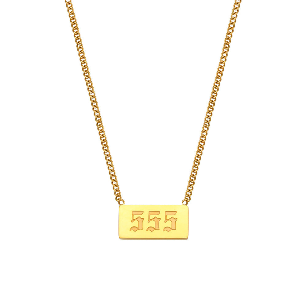 Women's Special Interest Light Luxury Angel Digital Stainless Necklace