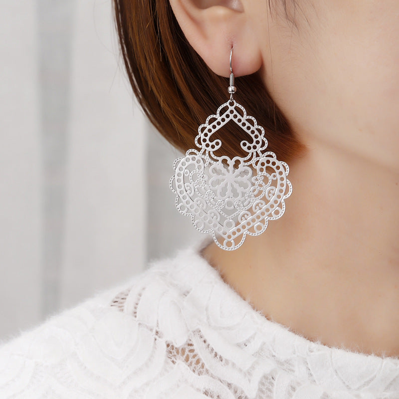 Women's Ear Fashion Temperament Love Lock Heart-shaped Earrings