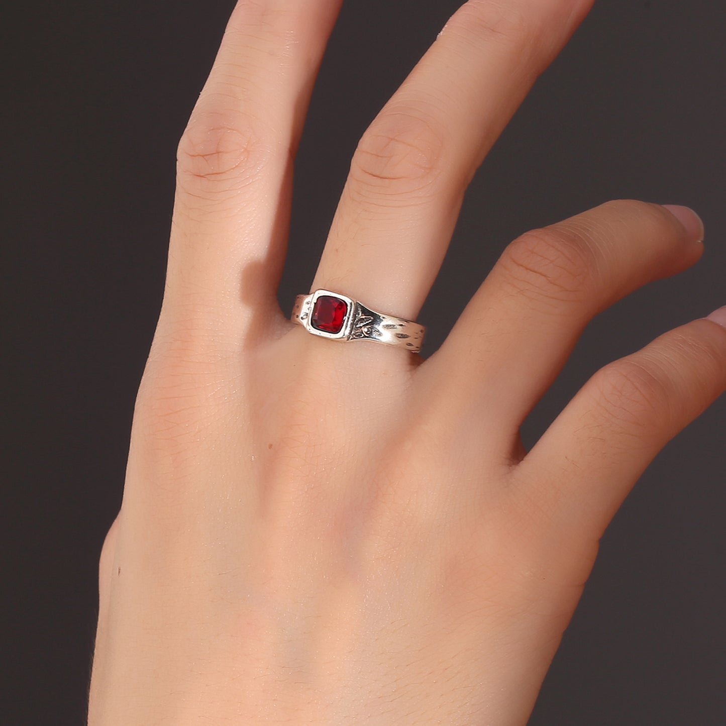 Women's & Men's Fashion Personality Trend Simple Ruby Ring