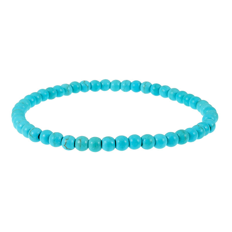 Stone Volcanic Rock Turquoise Malachite Agate Bracelet