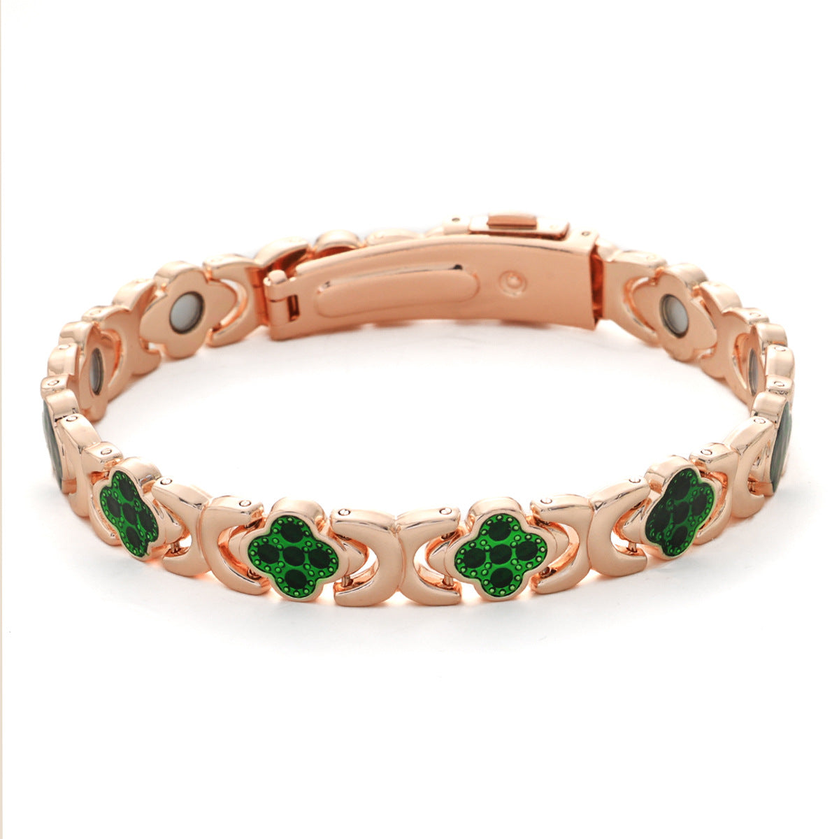 Magnet Affordable Luxury Fashion Clover Alloy Bracelet