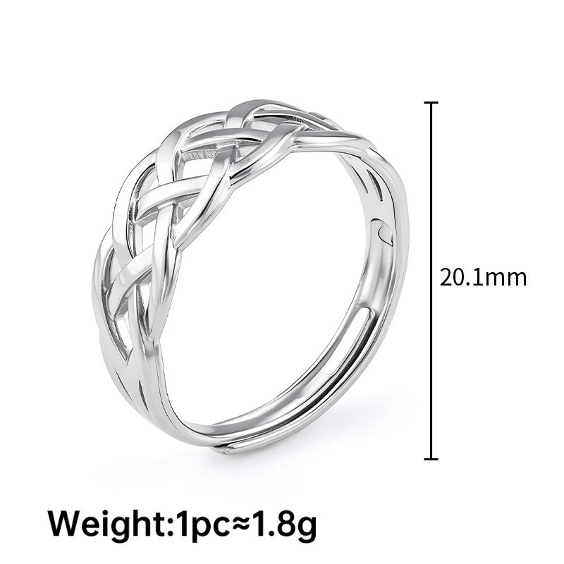 Stainless Steel Does Not Fade Niche Design Simple Korean Style Ring