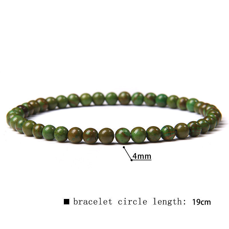 Crystal Agate Round Beads Aquamarine Tourmaline Yellow Tower Energy Beaded Bracelets