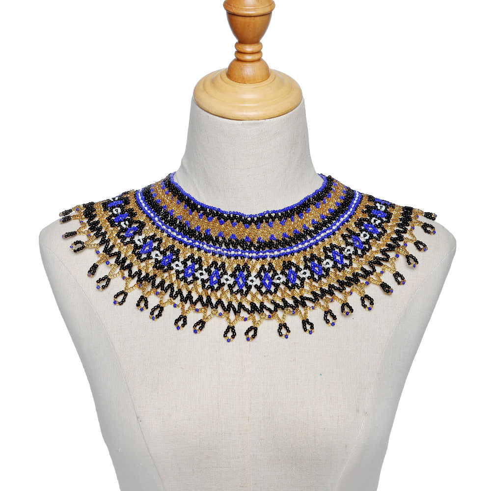 Charming Classic Cleopatra Beaded Clothing Assembly Necklace