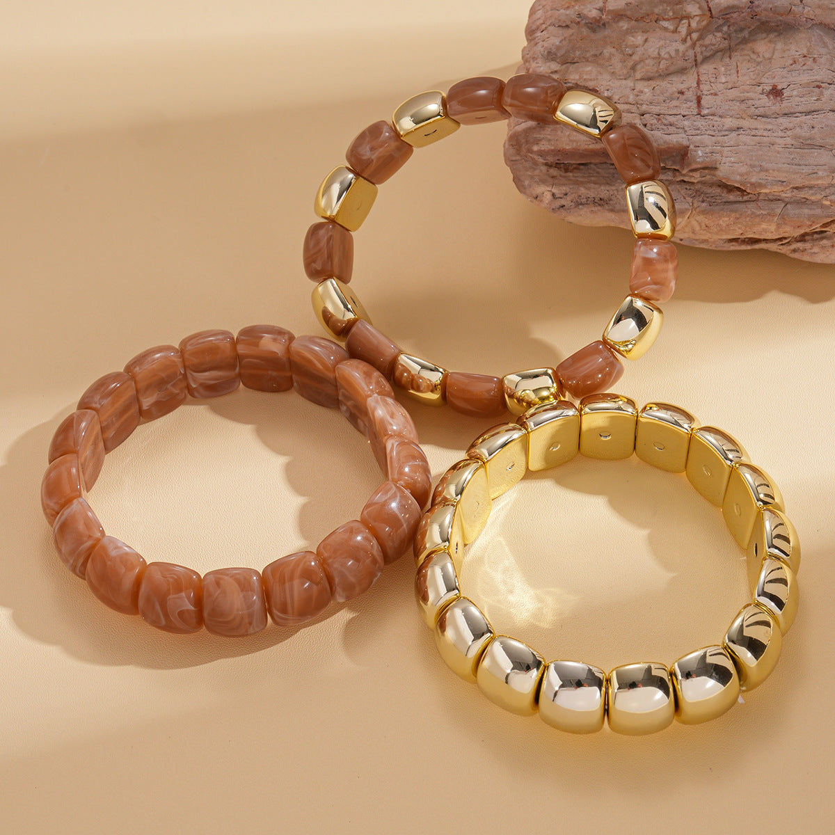 Acrylic Beaded Pearl Vintage Ethnic Style Affordable Bracelets