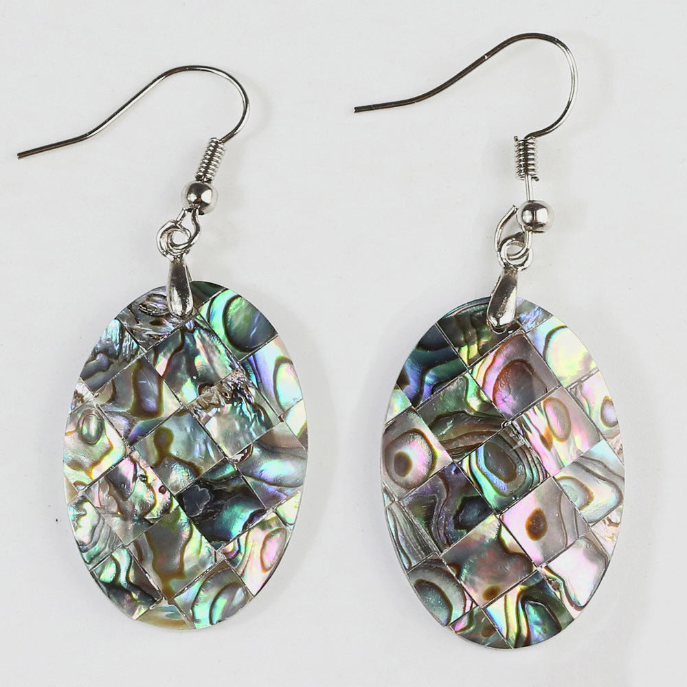 Natural Abalone Shell Ear Hook Eardrop Earrings
