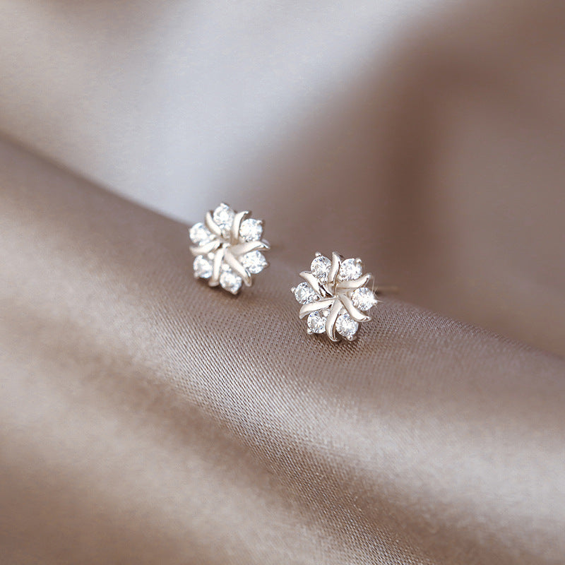 Women's Sier Snowflake Ear Trendy For Compact Rings