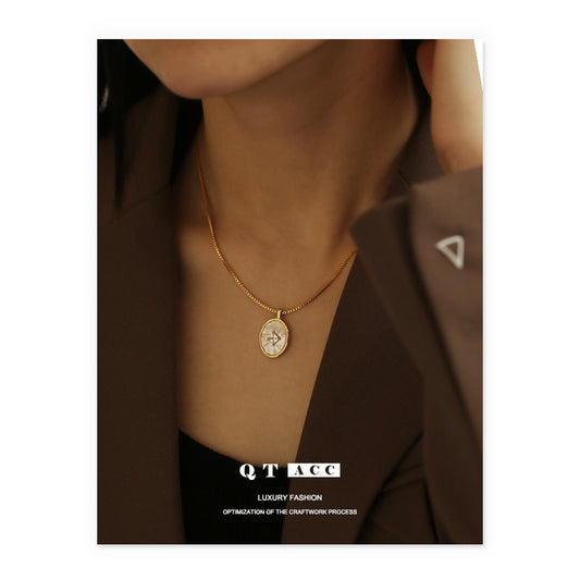 Brass Real Mother Korean Design Sense Necklaces