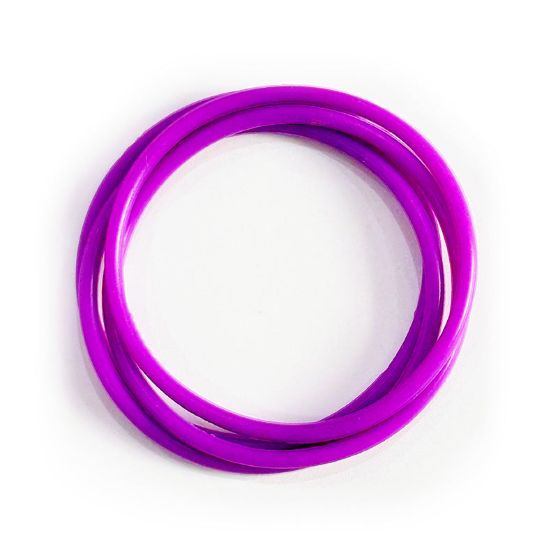 Children's Rainbow Rubber Band Silicone Luminous Tie Bracelets