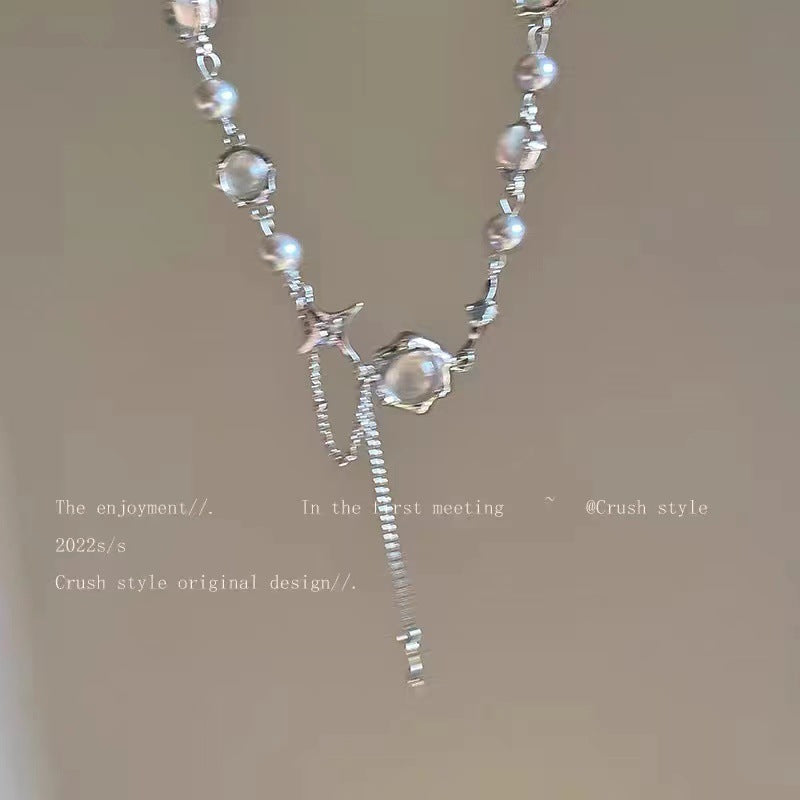Cross Tassel Female Hip Hop Style Necklaces