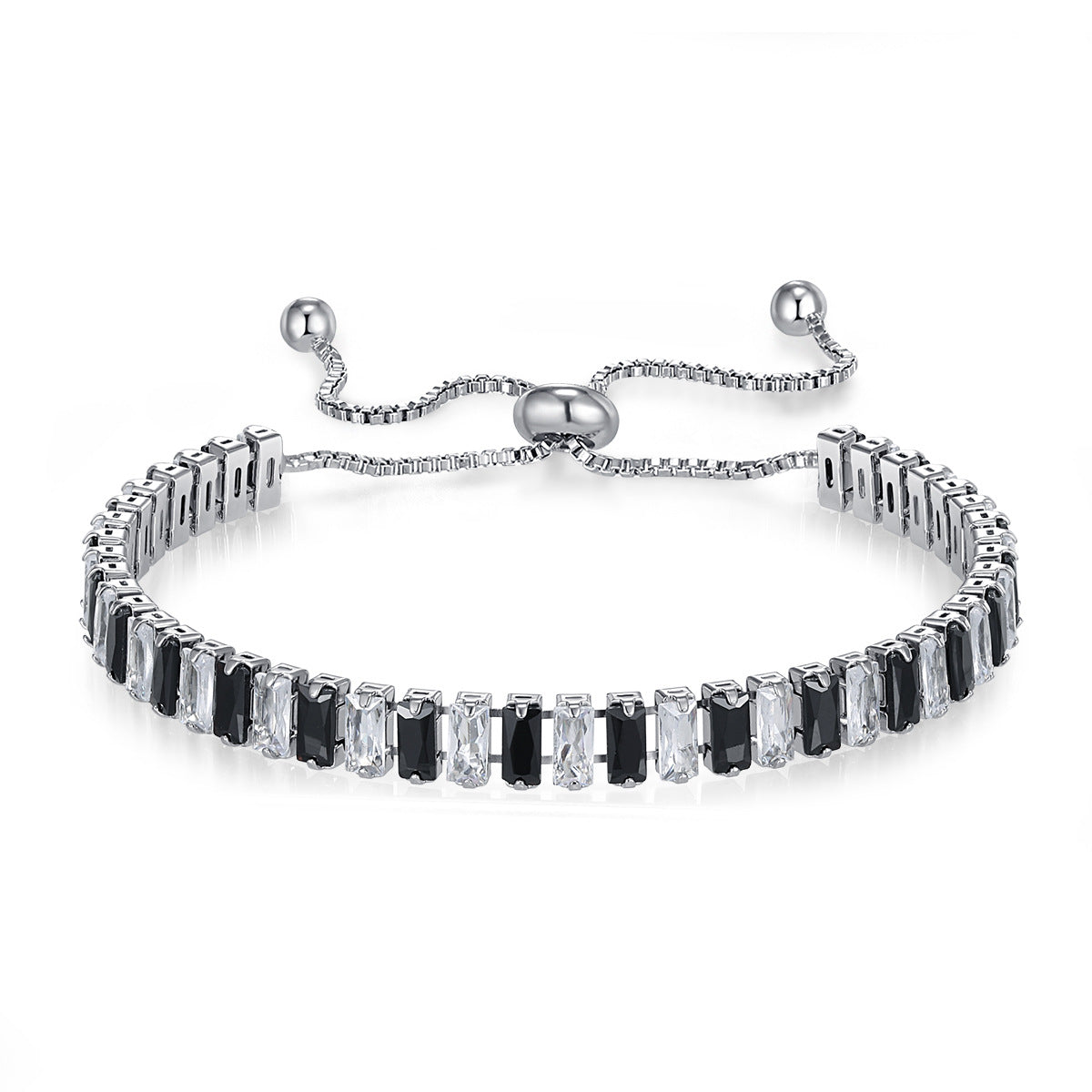 Pretty Female White Gold Plated Zircon Bracelets