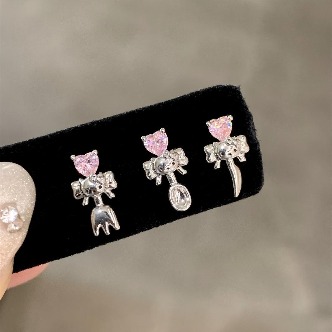 No Need To Take Off Niche Design Personality Flat Bottom Stud Earrings