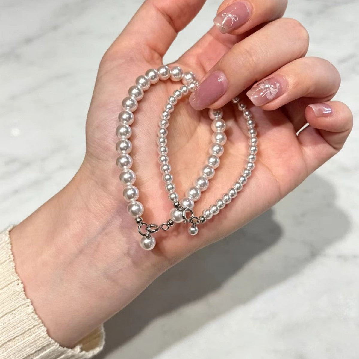 Women's Mousse Pearl For Special Interest Light Luxury Trendy Fashion Manta Bracelet