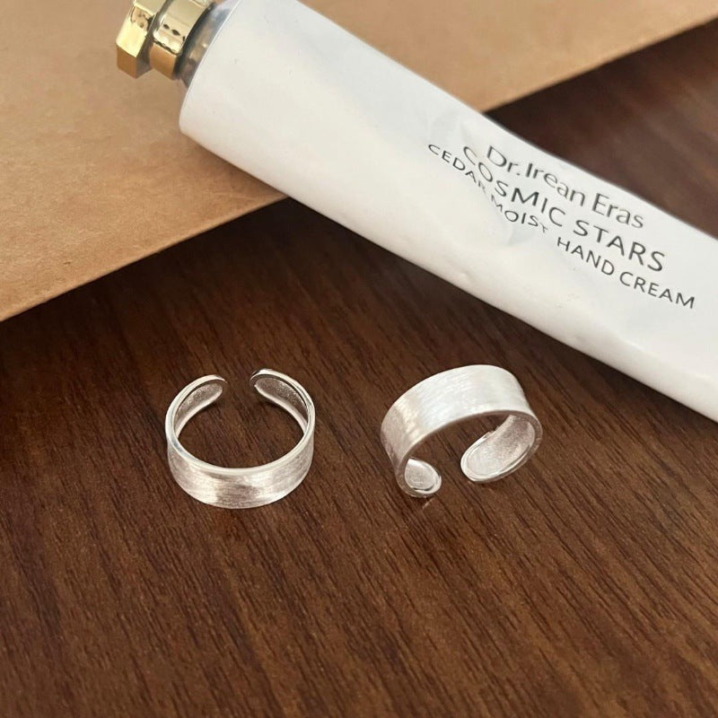 Women's Niche Personality Korean Style Fashion Geometry Pattern Argent Ring