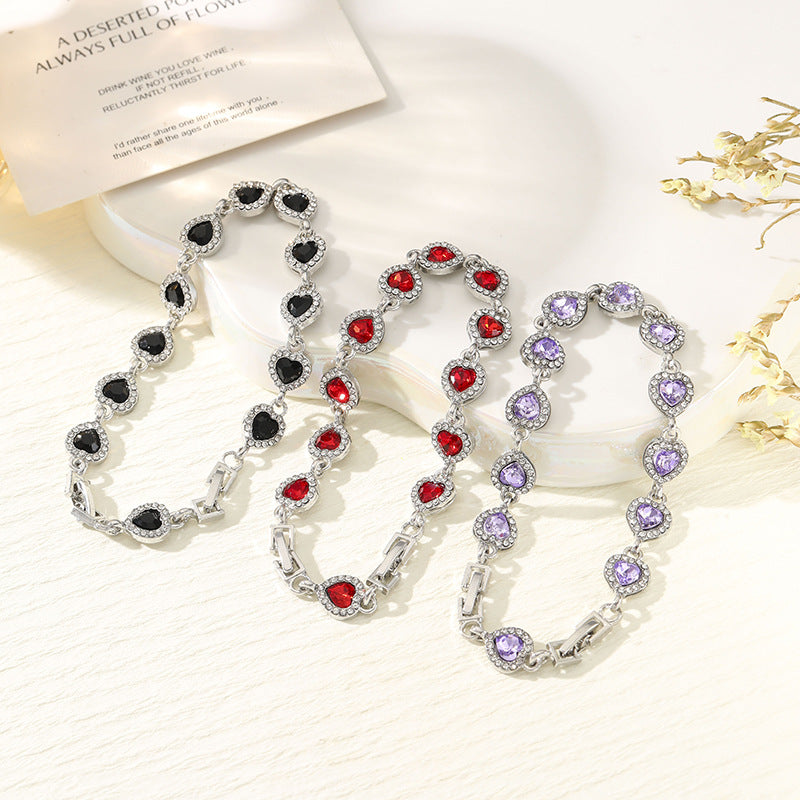 High-grade Sweet Loving Heart Fashion Heart-shaped Bracelet