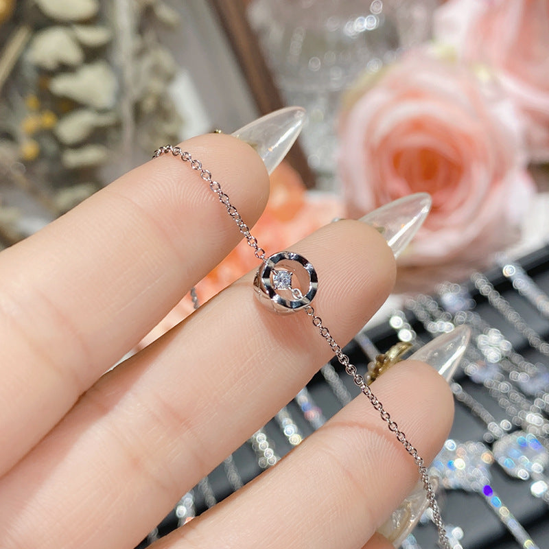 Camellia Bright Luminous Platinum Series Plated Zircon Super Flash Light Bracelet