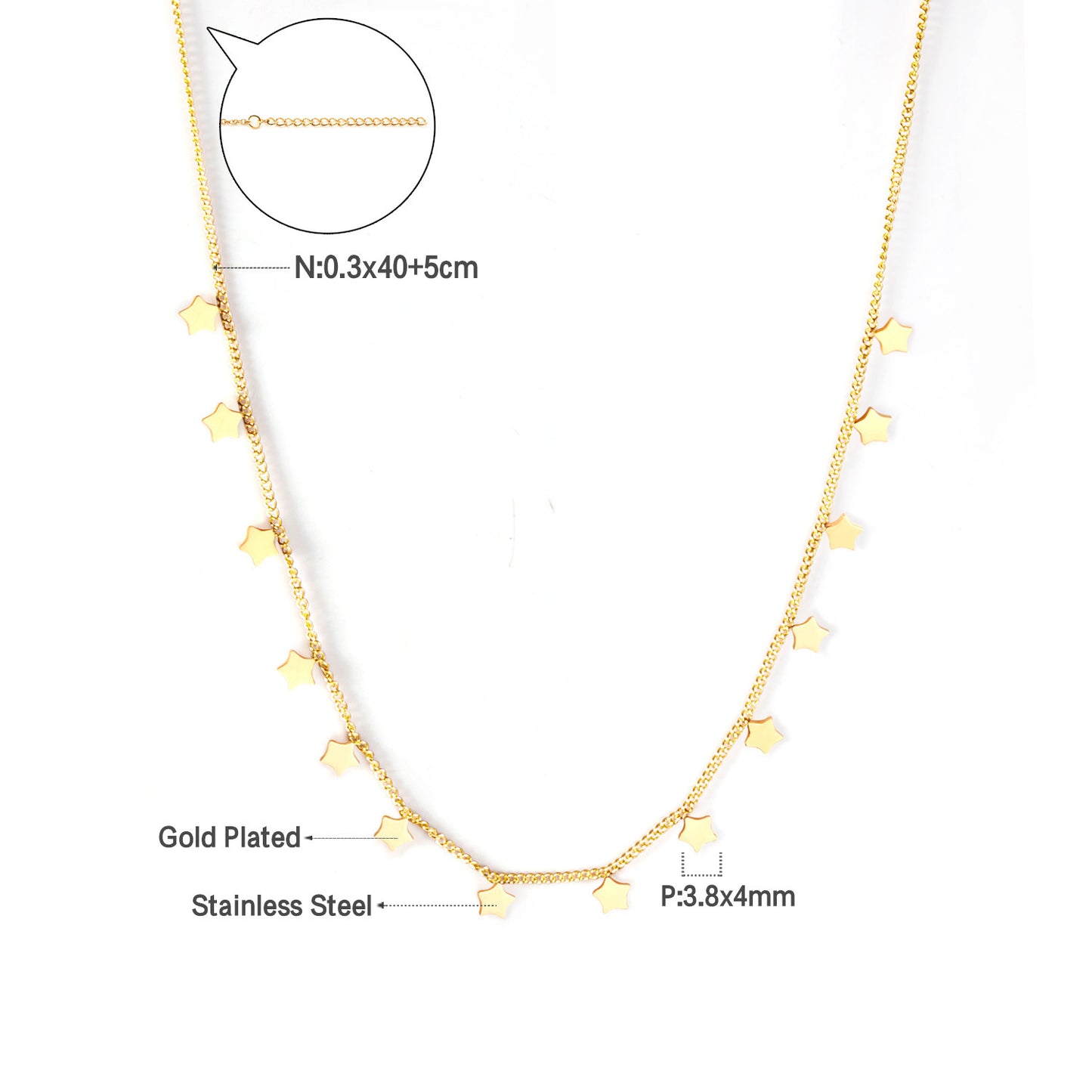 Niche High-grade Simple Temperamental Geometric Electroplated Stainless Necklaces