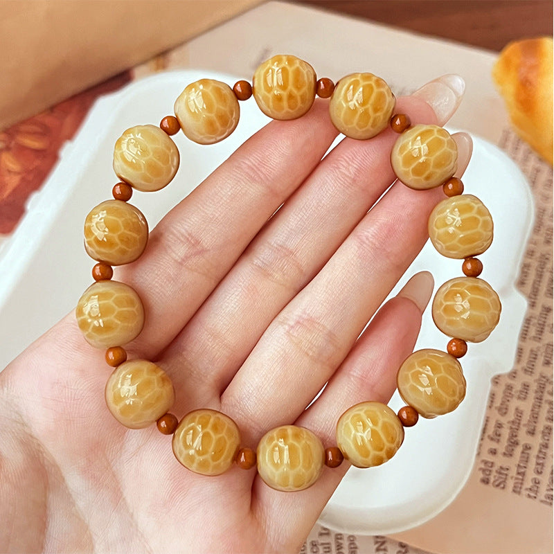 Bodhi Pliable Temperament Carved Plate Playing Fingertip Hand Toy Decompression Bracelet