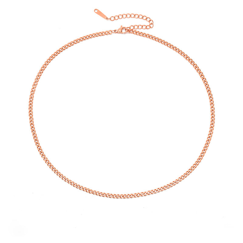 Women's & Men's Cuban Link Chain Stainless Steel Street Necklaces