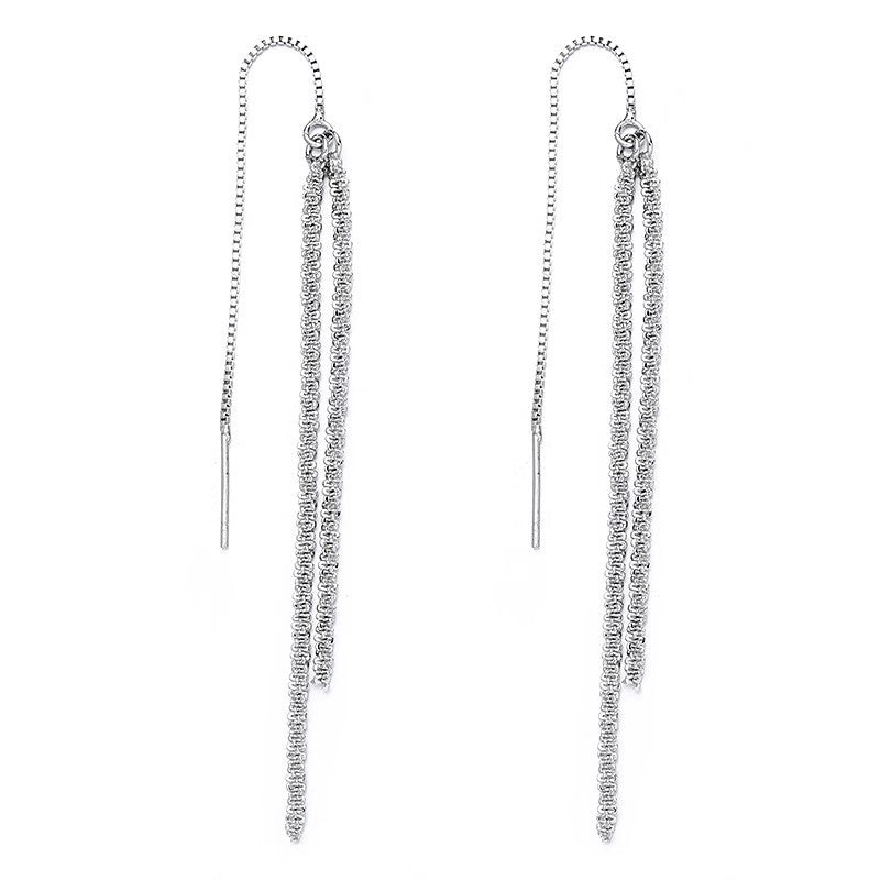 Women's Sparkling Tassel Summer Super Shiny Starry Sky Light Luxury Ear Line