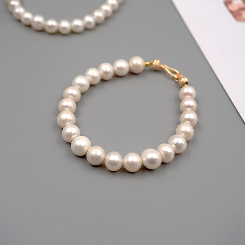 Simple Fashion Retro Nearly Round Beads Temperament Bracelets