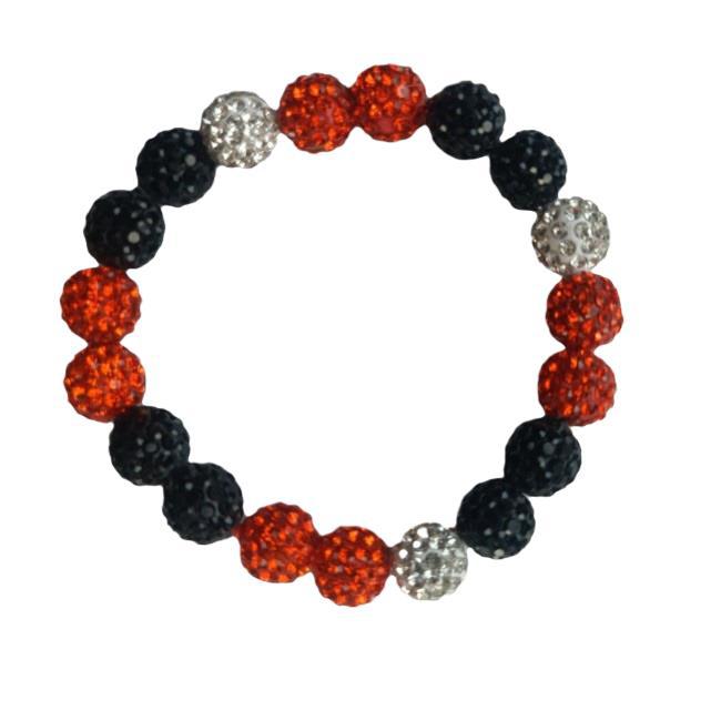 Polymer Clay Rhinestone Ball Filament Hip Bracelet