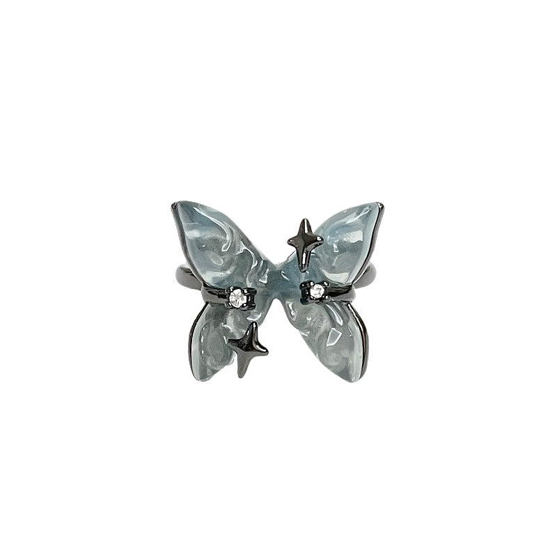 Open Butterfly Index Finger Design Temperamental Rings