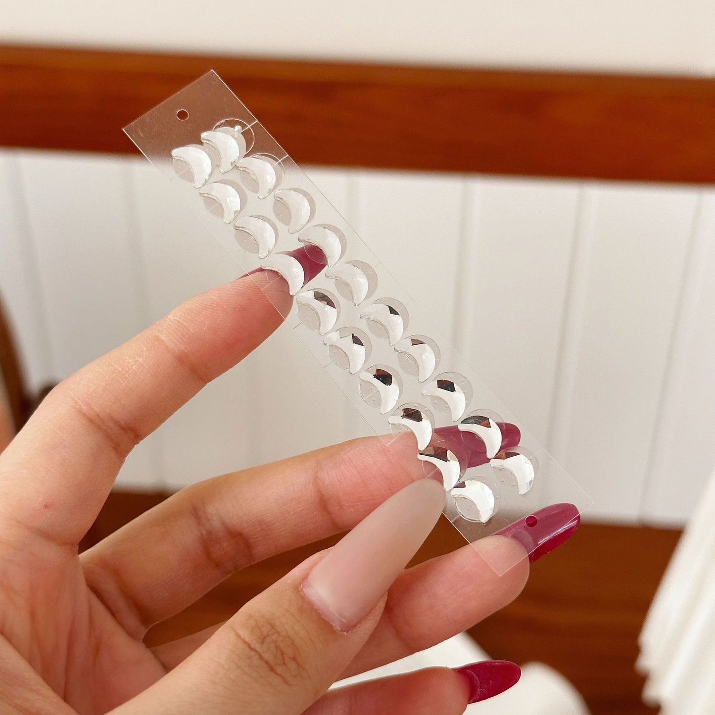 Fashion Auricular Point Sticker Crystal Ear Patch Bead Massage Stress Earrings