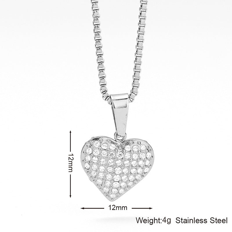 Simple Fashion Stainless Steel Full Zircon Devil's Necklace