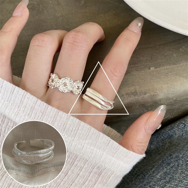 Women's Geometric Fashion Twisted Open-end Personality Hip Rings
