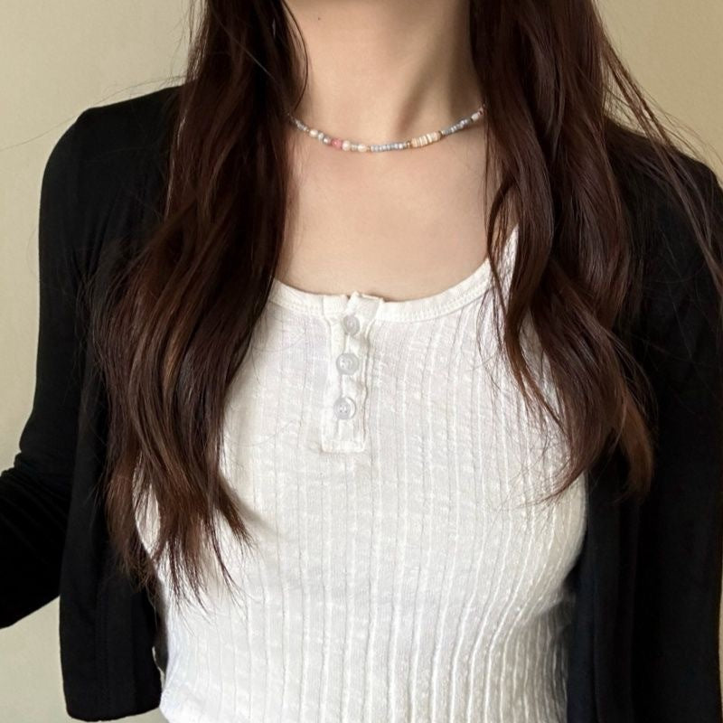 Style Colorful Beaded Niche Design Fashion Necklace