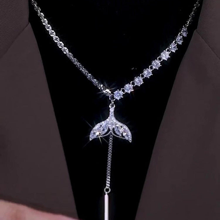 Women's Zircon Fishtail For Cold Style Niche Design Necklaces