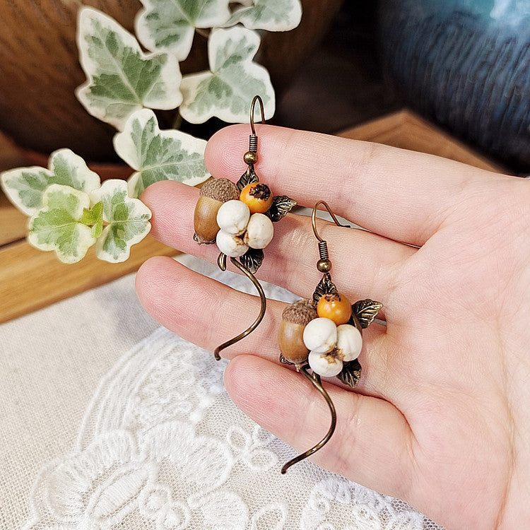 Minority Geometric Mori Style Fresh Unique Creative Simple Wooden Earrings