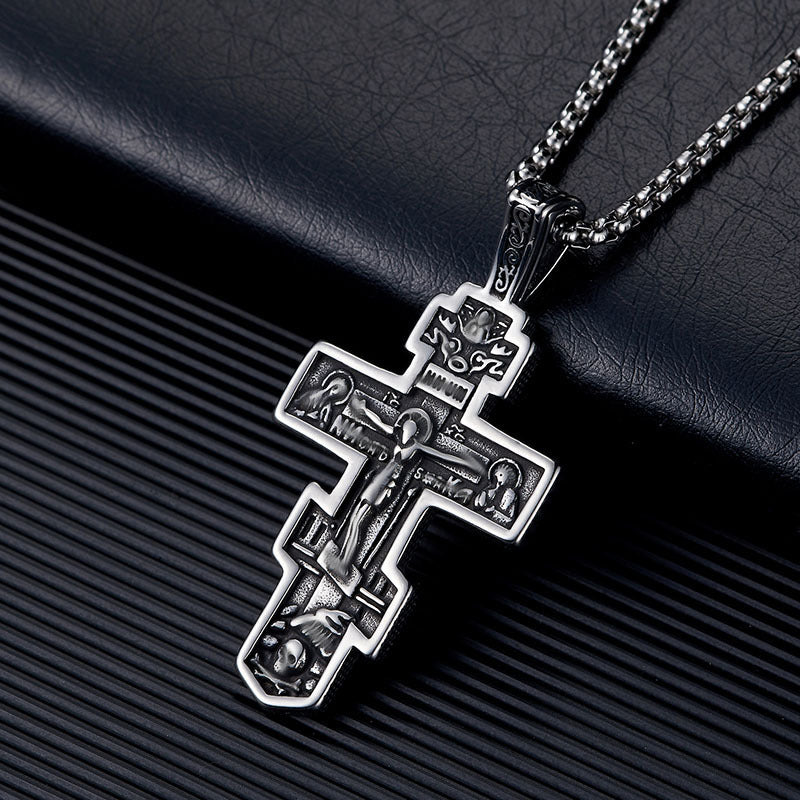 Men's Titanium Steel Suffering Cross Stainless Casting Pendants