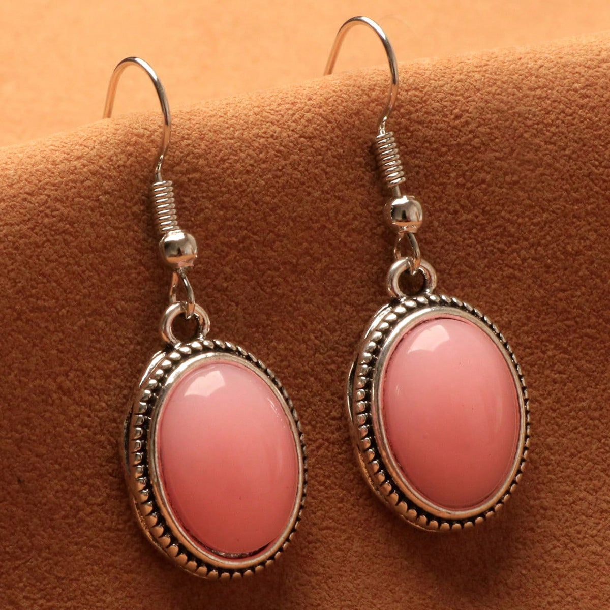 Women's Gemstone Simple Temperament Alloy Fashion Personalized Eardrops Earrings