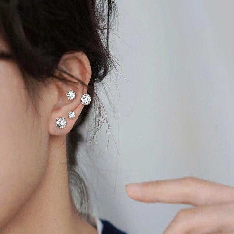 Durable Sier Design Senior Small Exquisite Stud Earrings