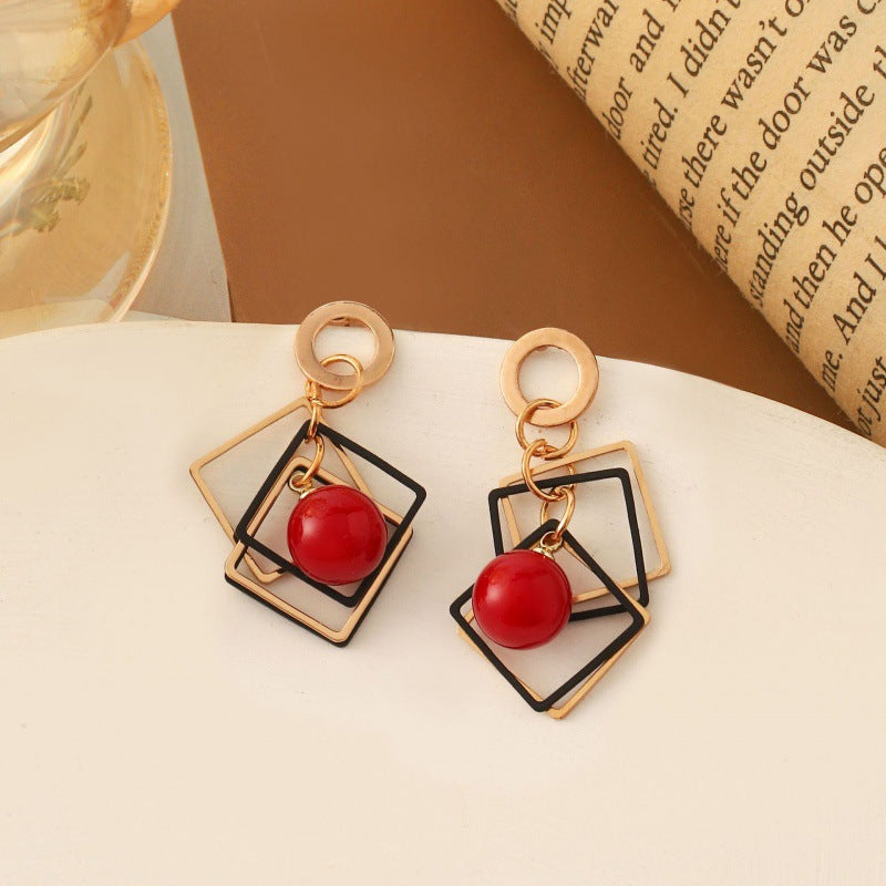 Korean Style Simple Vintage Pearl High-grade Ear Tassel Female Niche Earrings