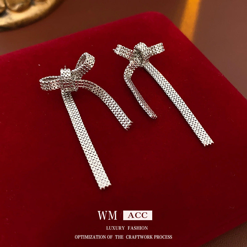 Zircon Letter Long Light Luxury High-grade Fashion Simple Earrings
