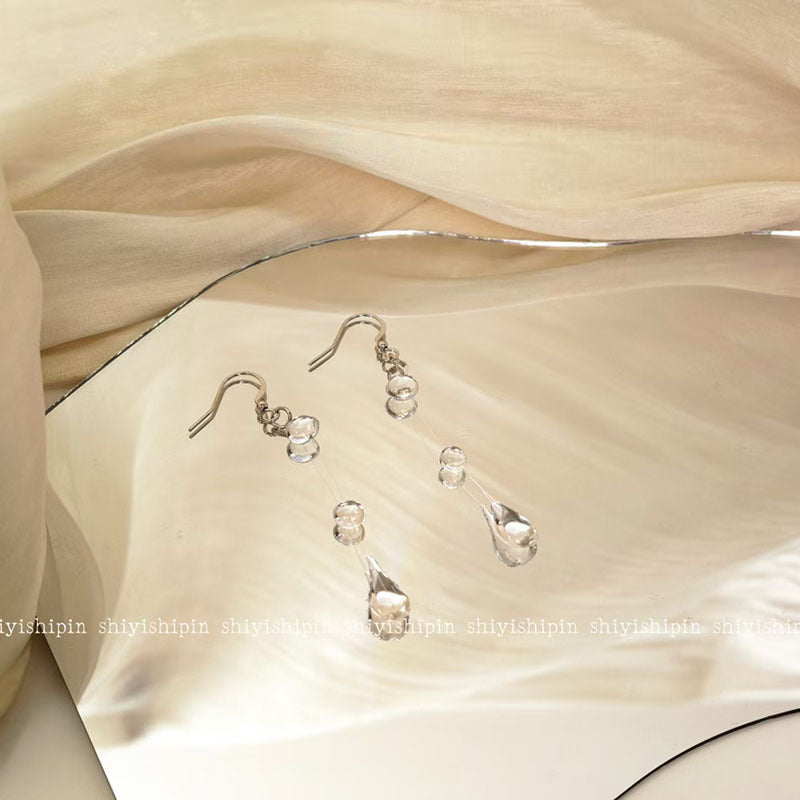 Feeling Minimalist Water Drop Female Korean Style Niche Design Earrings
