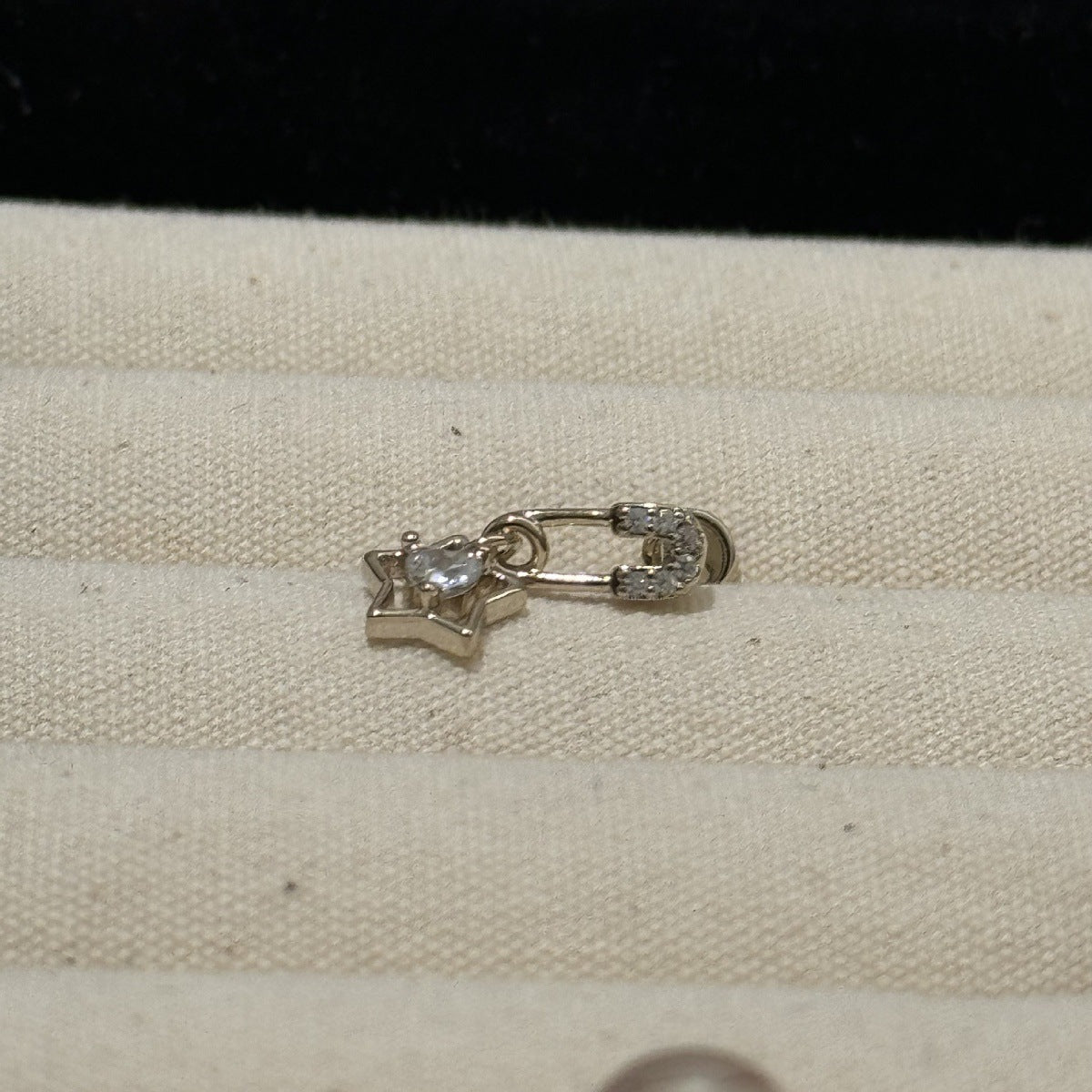 Women's Light Coffee Gold Collection Series Minimalist Zircon Ear Earrings